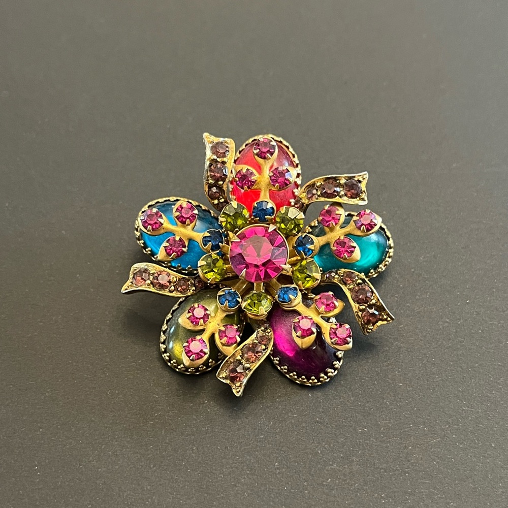Selro Selini Multi Color Vintage Brooch